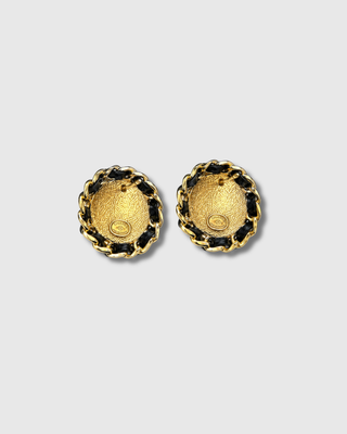 Chanel CC Gripoix Earrings — Turquoise & Gold