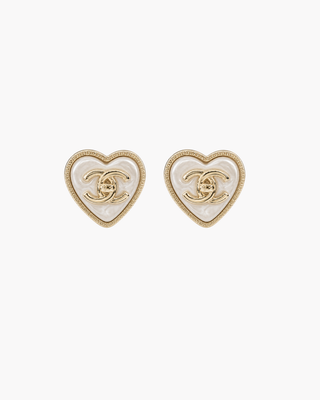 Chanel Heart Stud Earrings — Cruise 2021C